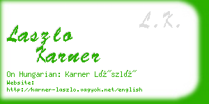 laszlo karner business card